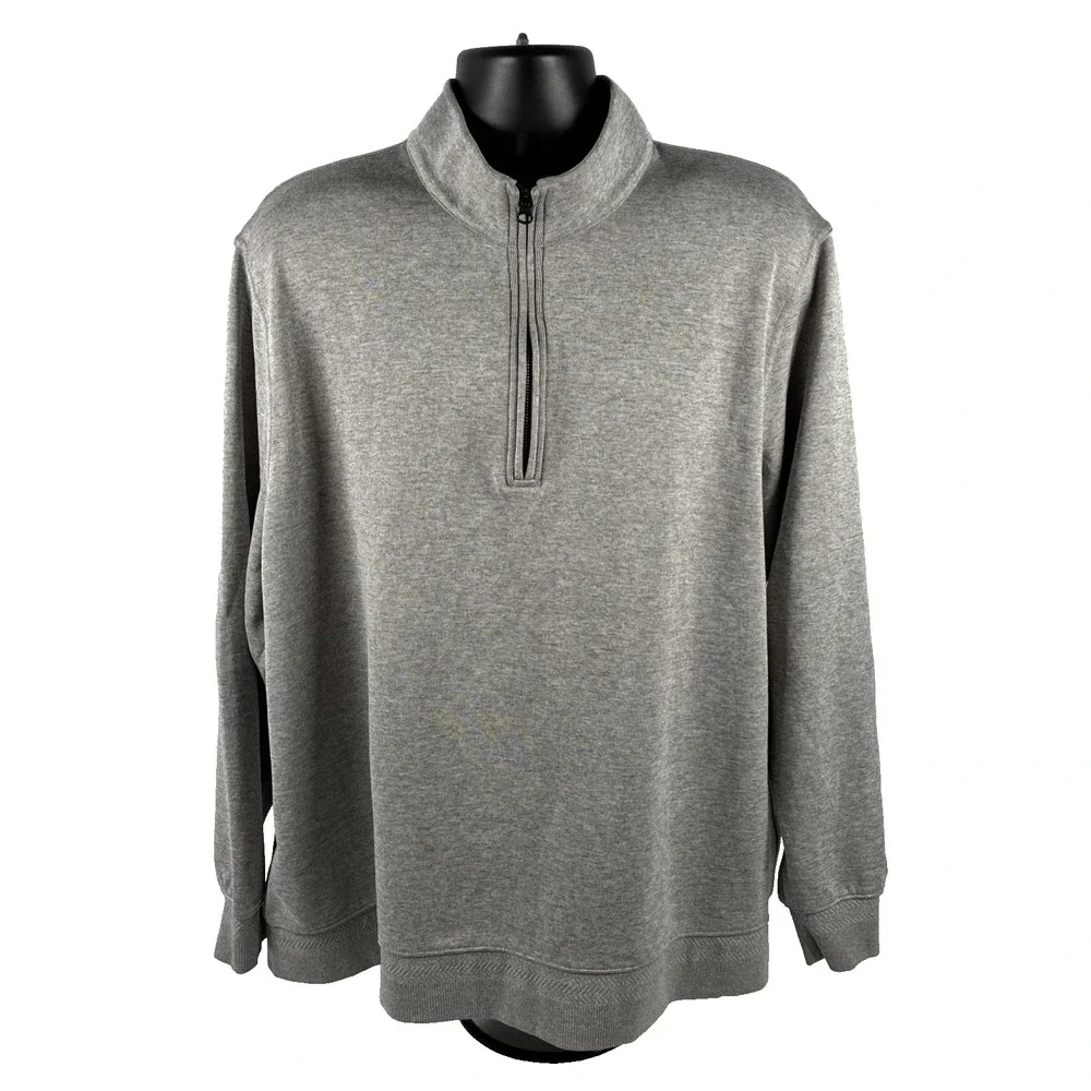 Mens Nike Dri-Fit 1/4 Pullover Sweater Size XXL Gray Polyester